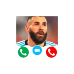 karim benzema video call android application logo